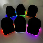 Amazon Sources LED Optical Fiber Luminous Peaked Cap Luminous Flashing Hat Outdoor Sunshade Fashion Baseball Cap Wholesale