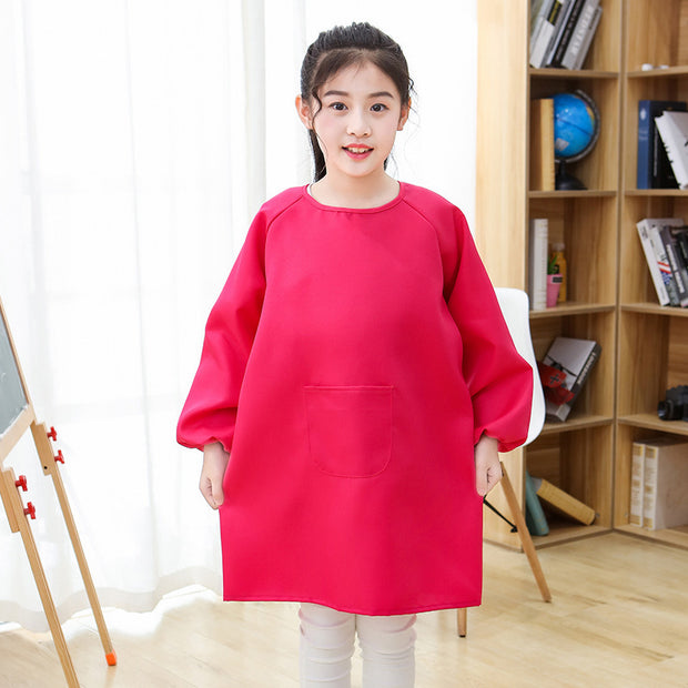 Kindergarten Backwearing Coverall Children's Long-sleeved Apron