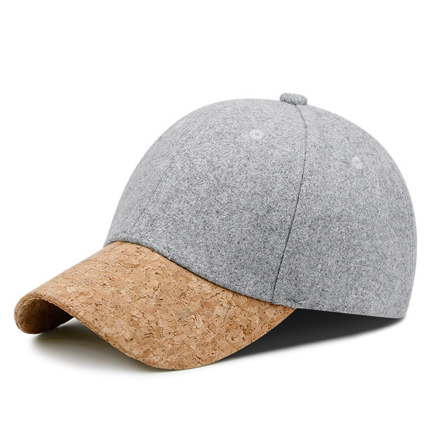 Woolen warm baseball cap