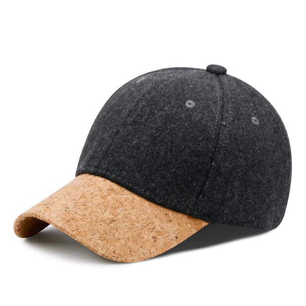 Woolen warm baseball cap