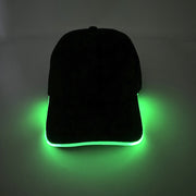 Amazon Sources LED Optical Fiber Luminous Peaked Cap Luminous Flashing Hat Outdoor Sunshade Fashion Baseball Cap Wholesale