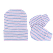 Knitted Yarn Newborn Hat Anti-scratch Gloves 2-piece Set