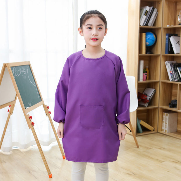 Kindergarten Backwearing Coverall Children's Long-sleeved Apron
