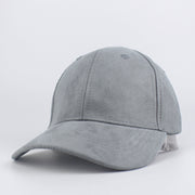 Suede Baseball Hat Solid Color Peaked Hat Black Brown Summer Sun Hat