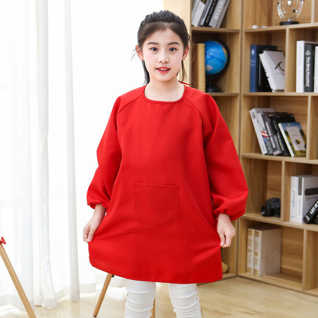 Kindergarten Backwearing Coverall Children's Long-sleeved Apron