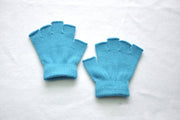 Children's Solid Color Needle Warm Half-finger Gloves