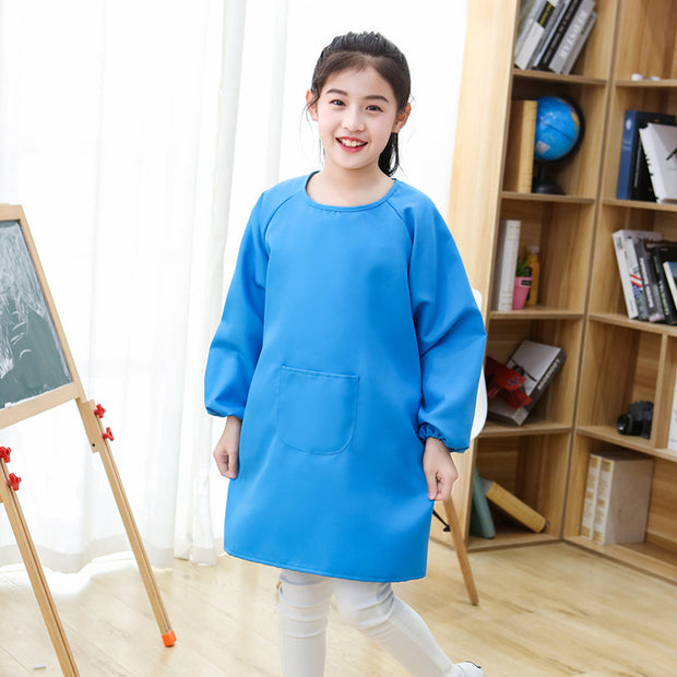 Kindergarten Backwearing Coverall Children's Long-sleeved Apron