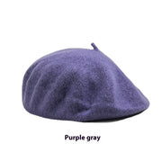 Women's Wool Beret Vintage British Knitted Painter Cap Warm Hat