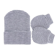 Knitted Yarn Newborn Hat Anti-scratch Gloves 2-piece Set