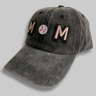 Baseball Mother Letter Embroidered Baseball Cap Men And Women Sports Denim