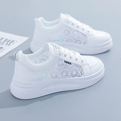 White Shoes For Women Spring And Summer Women's Breathable Versatile Casual Platform Sports