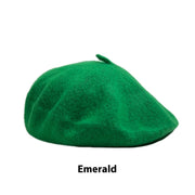 Women's Wool Beret Vintage British Knitted Painter Cap Warm Hat