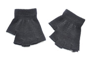 Children's Solid Color Needle Warm Half-finger Gloves