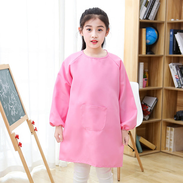 Kindergarten Backwearing Coverall Children's Long-sleeved Apron