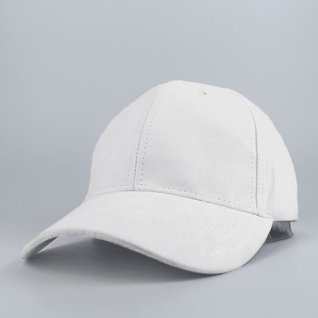 Suede Baseball Hat Solid Color Peaked Hat Black Brown Summer Sun Hat
