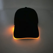 Amazon Sources LED Optical Fiber Luminous Peaked Cap Luminous Flashing Hat Outdoor Sunshade Fashion Baseball Cap Wholesale