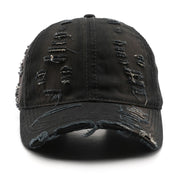 Retro Pure Color Washed Hole Light Board Baseball Cap
