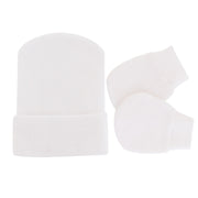 Knitted Yarn Newborn Hat Anti-scratch Gloves 2-piece Set
