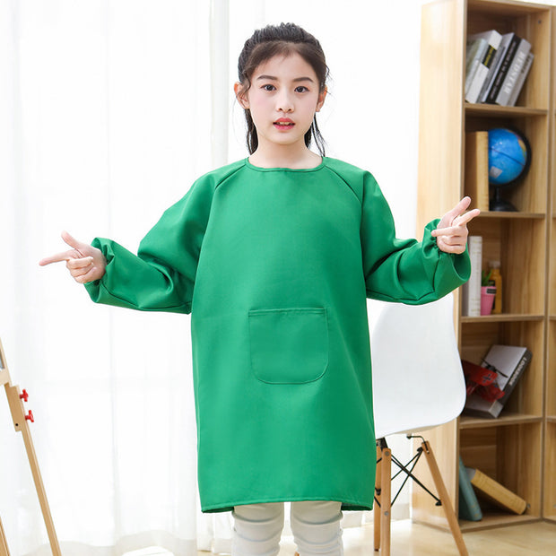 Kindergarten Backwearing Coverall Children's Long-sleeved Apron